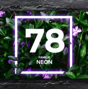 NEON purpleLeaves Naambord